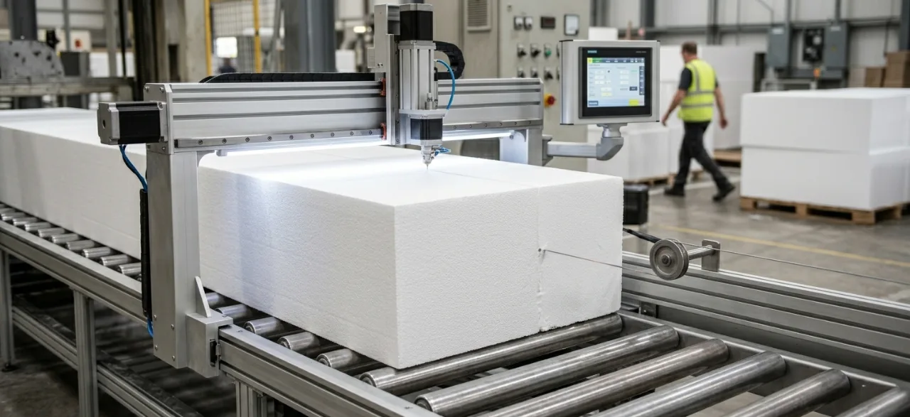 Foam Block Production Close-Up